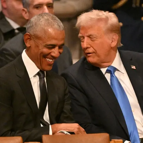 The great democrat: ex-President Obama, last seen putting up fierce resistance.